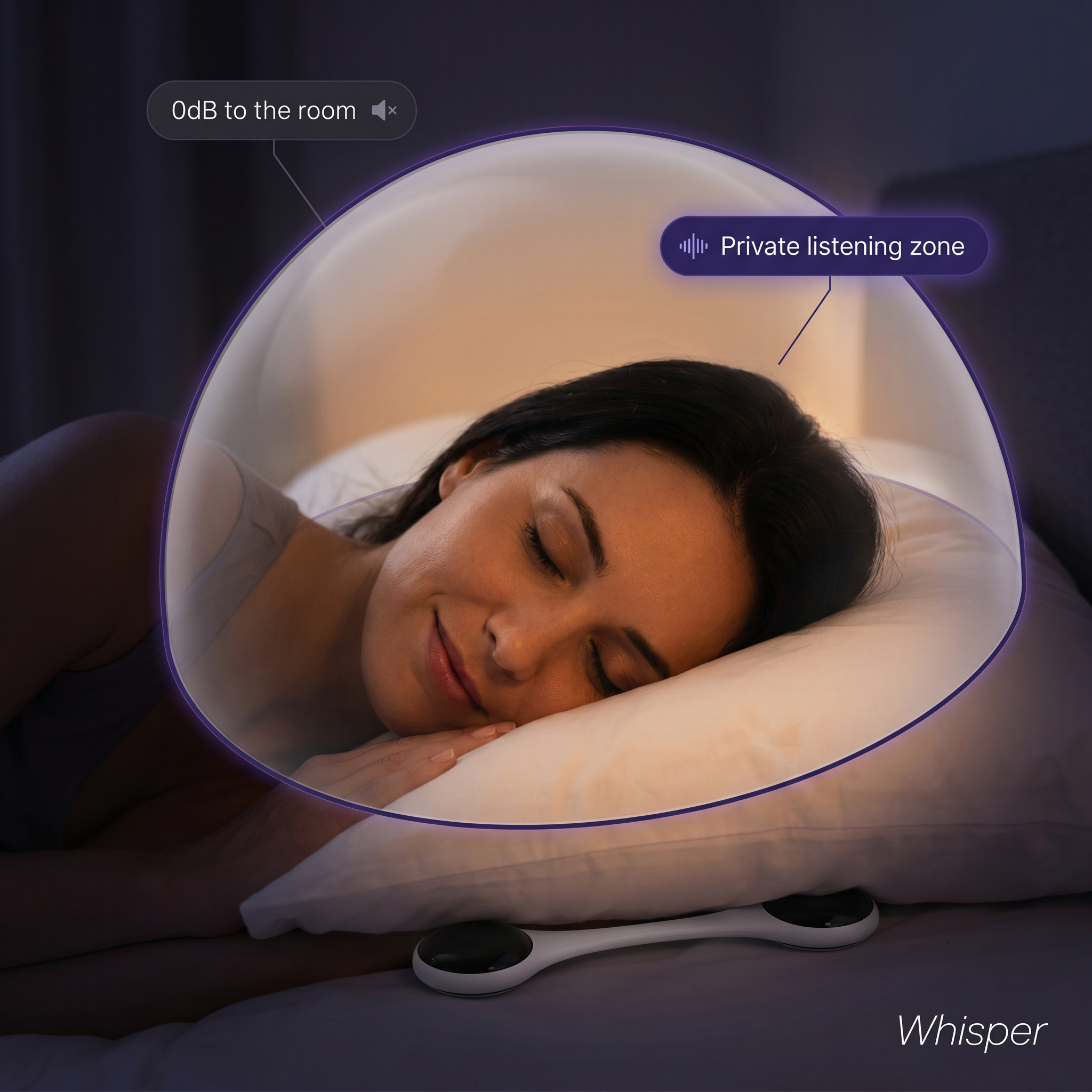 Whisper | PILLOW SPEAKER FOR PRIVACY & COMFORT