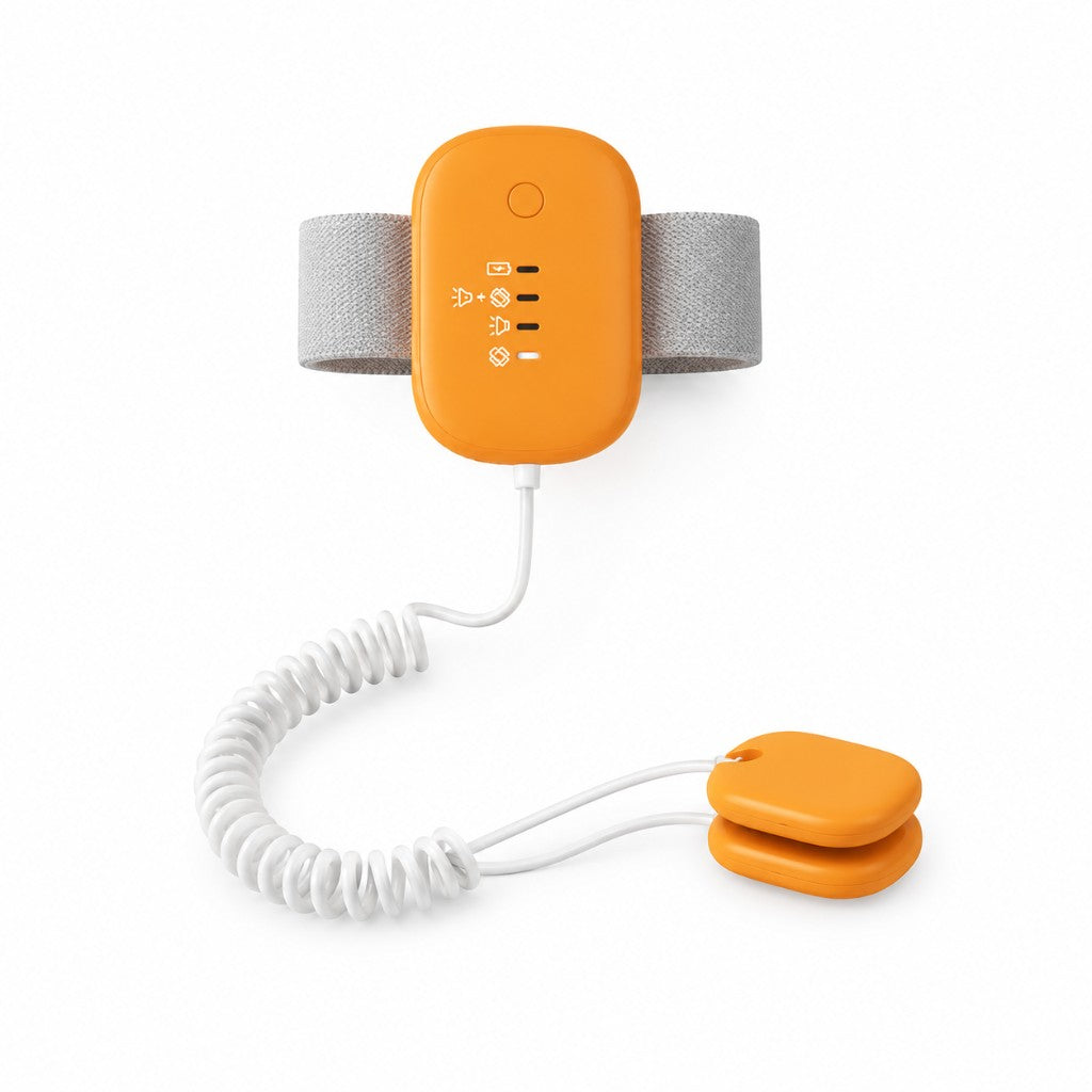 Basic bedwetting alarm with cord